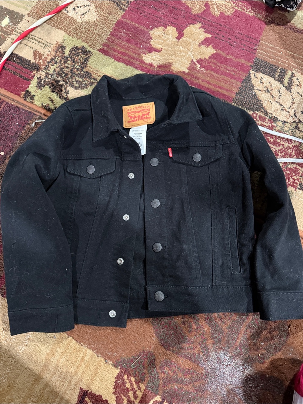 Levi's Kids Black Denim Trucker Jacket